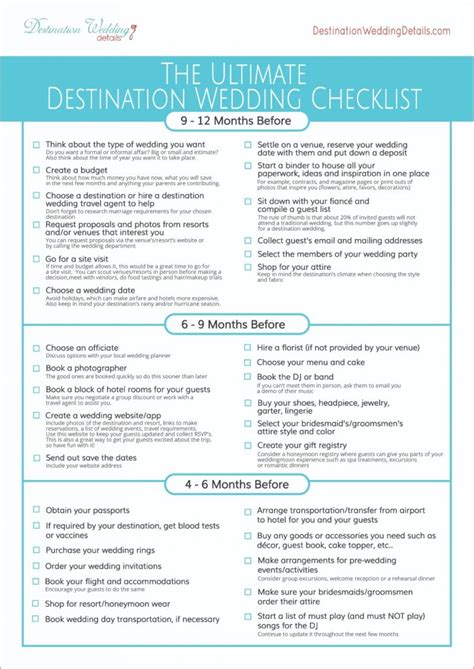 planning a wedding abroad checklist